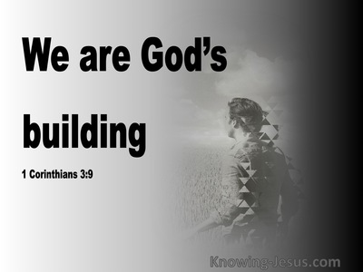 1 Corinthians 3:9 We Are God's Building (black)